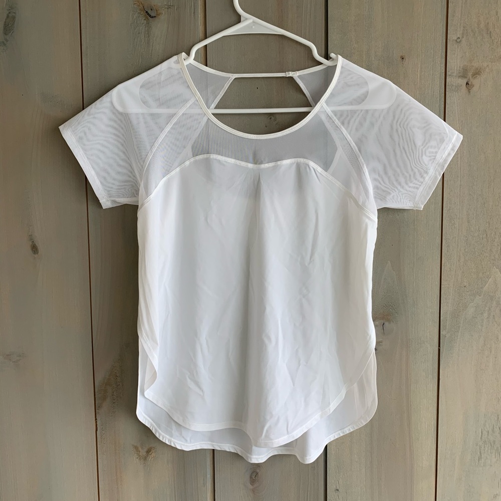 White mesh Lululemon top
